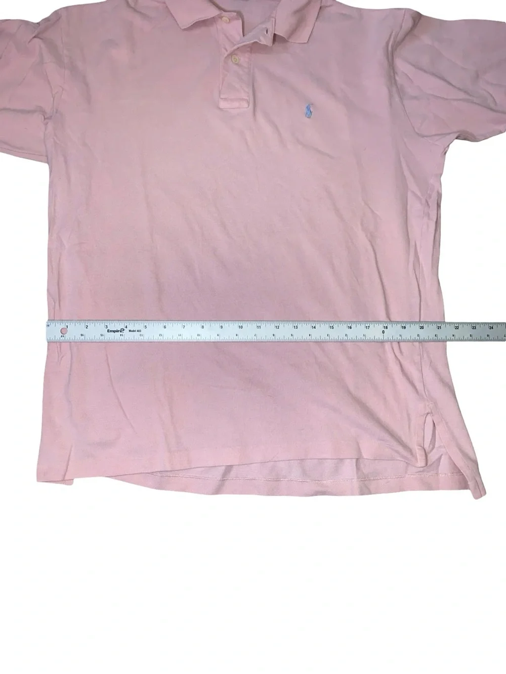 Vintage Polo Ralph Lauren Pink Mesh Cotton Polo Shirt Size Large